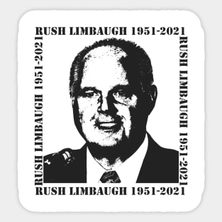 Rush Limbaugh 1951-2021 Sticker